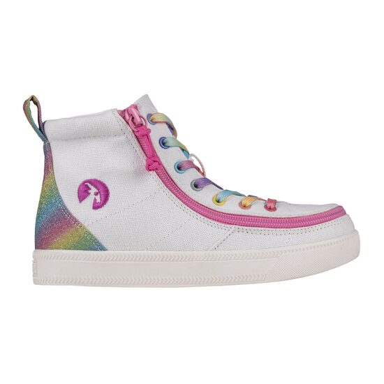 Ortopēdiskie apavi bērniem ar rāvējslēdzēju WHITE RAINBOW BILLY CLASSIC LACE HIGH