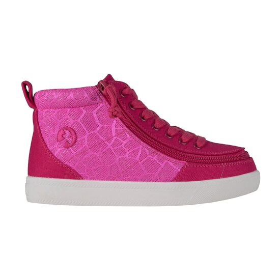 Ortopēdiskie apavi bērniem ar rāvējslēdzēju PINK PRINT BILLY CLASSIC HIGH TOP