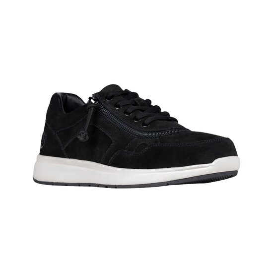 PALIELINĀTA APJOMA vīriešu ortopēdiskie apavi ar rāvējslēdzēju BLACK SUEDE BILLY COMFORT LOW