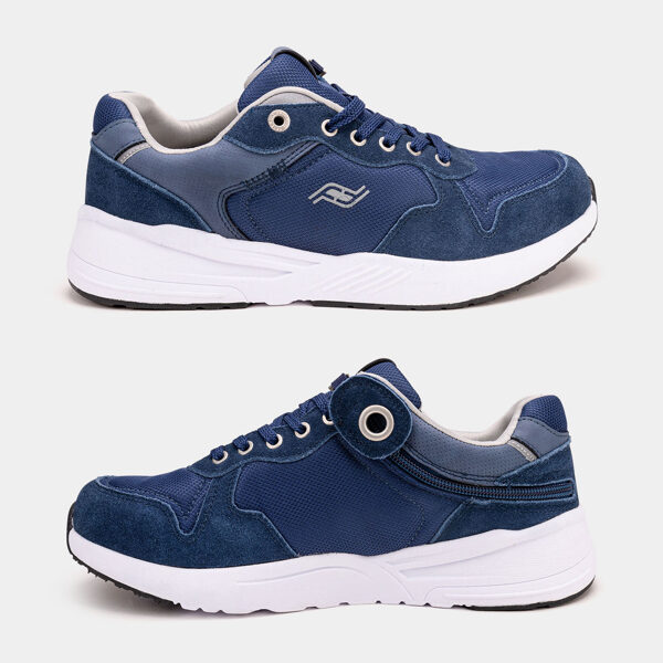 Ortopēdiskie apavi vīriešiem ar rāvējslēdzēju Excursion Low Top Navy Blue