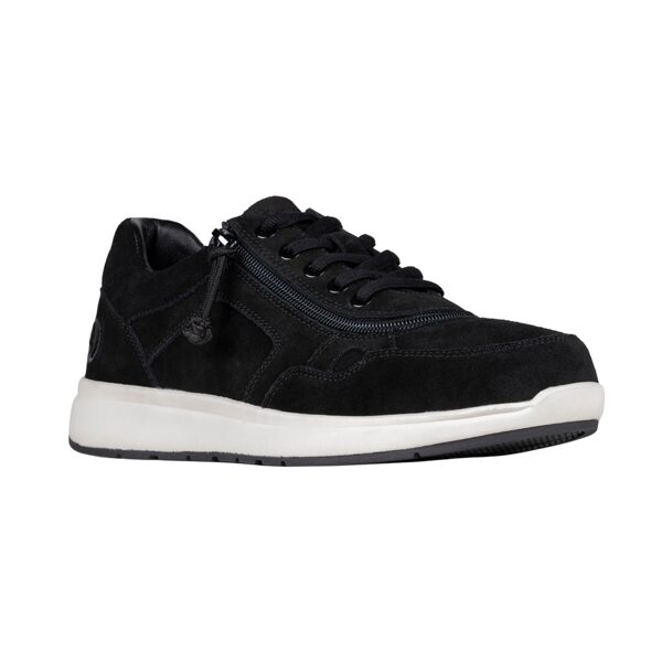 Black Suede Billy Comfort Low Orthopedic Shoes