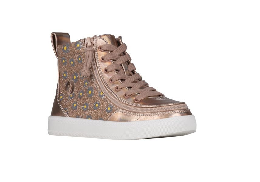 Rose Gold Daisy Billy Classic Lace High Tops Orthopedic Shoes